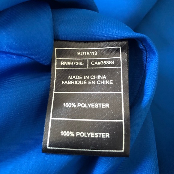 NWOT BB Dakota Chiffon Evening Cocktail Dress Royal Blue never worn size 6 - Picture 8 of 16